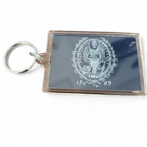 Black and Silver Keychain with Emblem